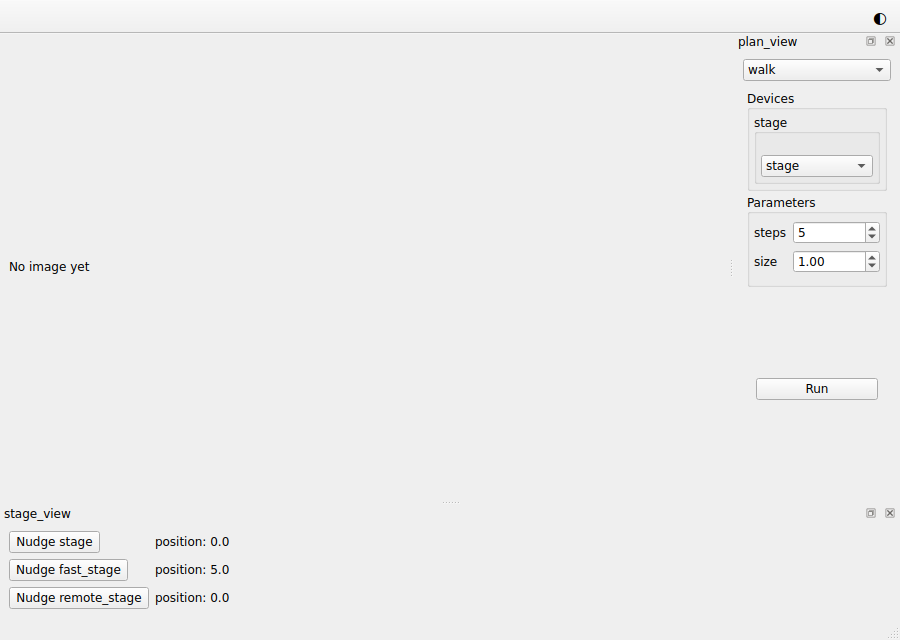 The window of the last tutorial, with a third row in the view of the stages,
for remote_stage